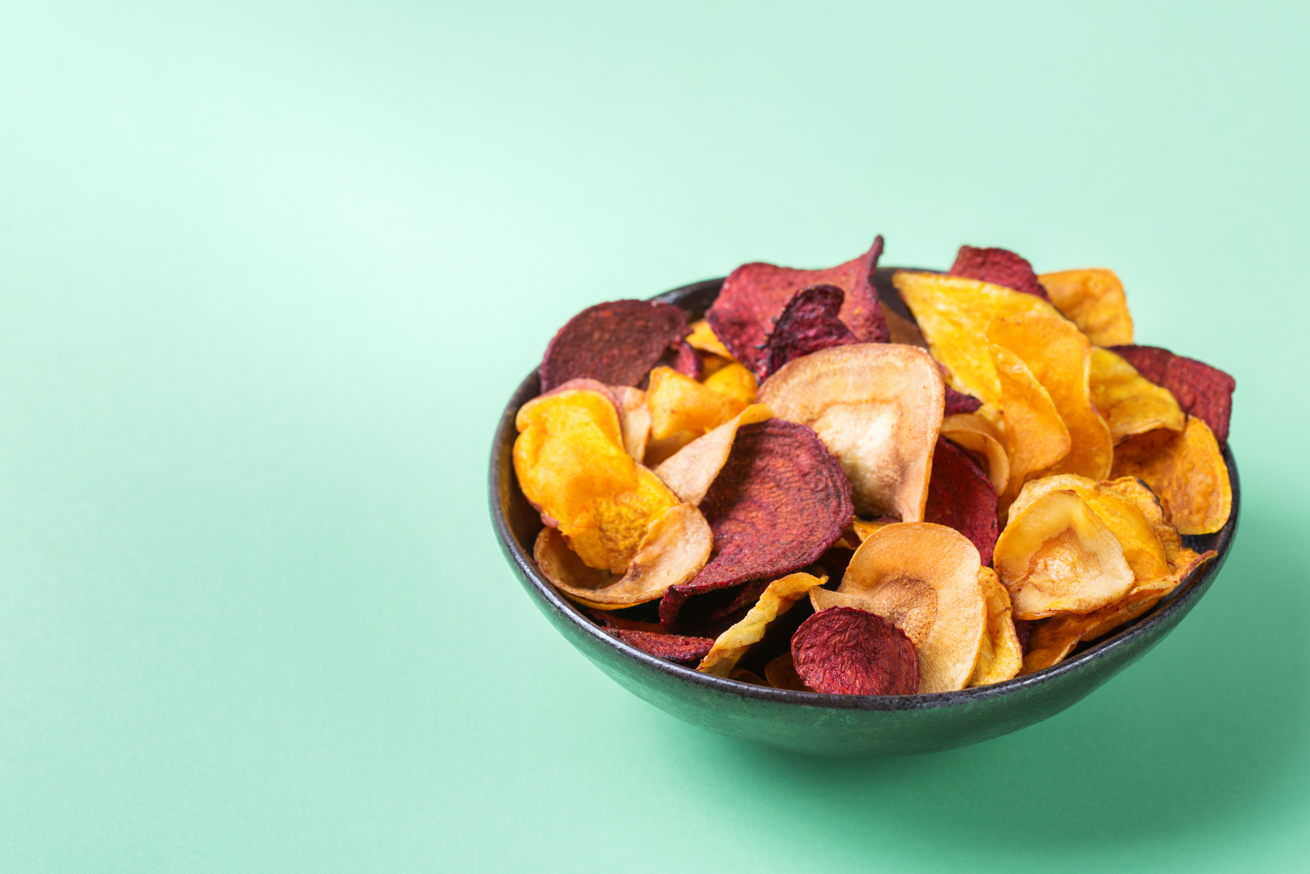 Dehydrated Sweet Potato, Parsnip, Beetroot Chips