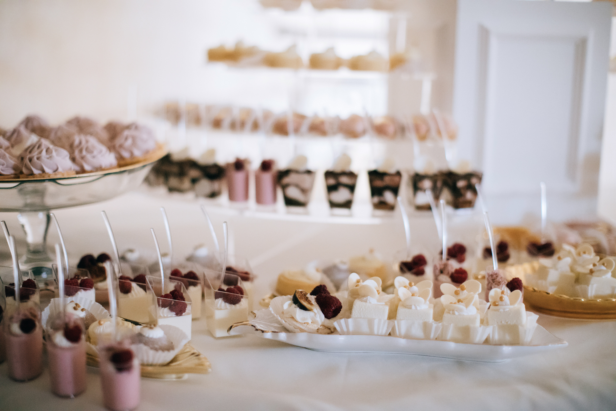 Wedding reception dessert table