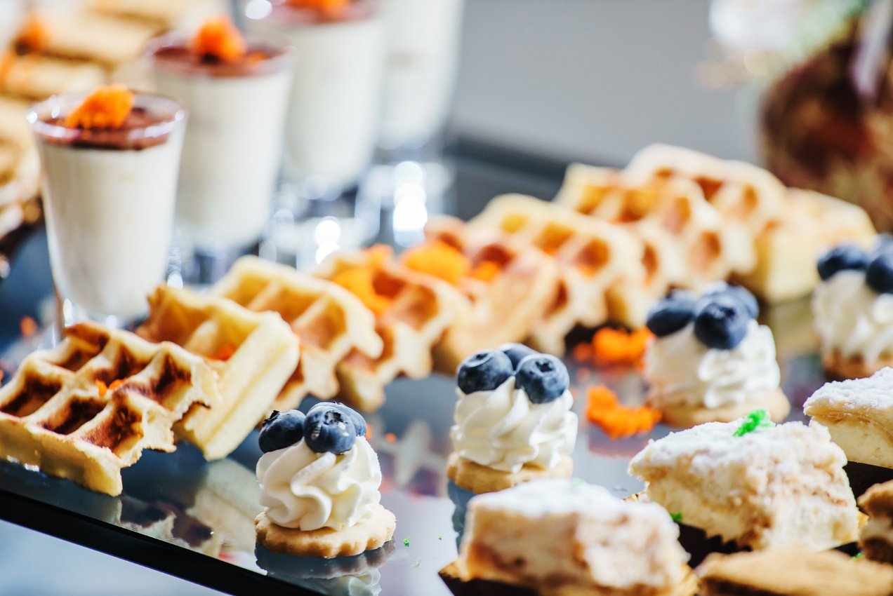 pastries on the brunch table